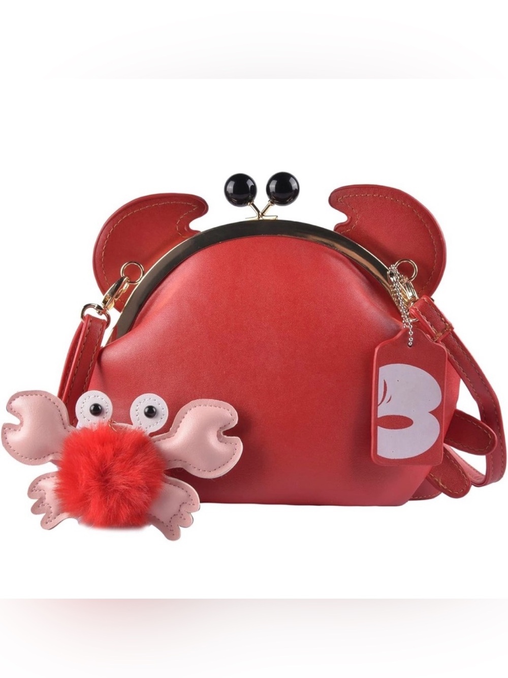 ๐ฆNWT QZUnique Red Crab Novelty Crossbody Bag Handbag Purse ๐ฆ - Picture 4 of 10